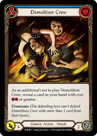 Demolition Crew (Blue) - WTR - 1st edition Foil