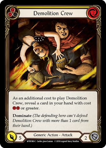 Demolition Crew (Yellow) - WTR - 1st edition Foil