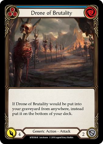 Drone of Brutality (Blue) - WTR - 1st edition Foil