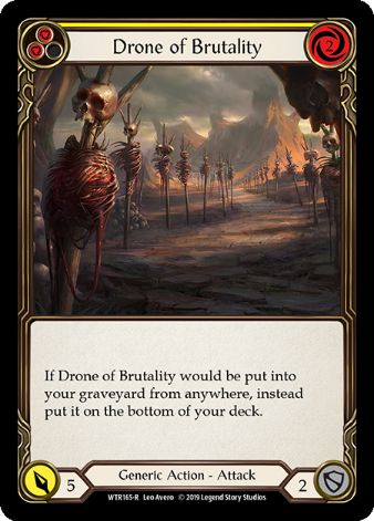 Drone of Brutality (Yellow) - WTR - 1st edition Foil