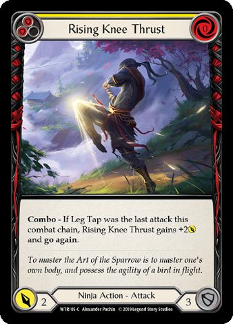 Rising Knee Thrust (Yellow) - WTR - 1st edition Foil