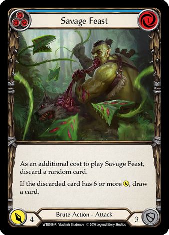 Savage Feast (Blue) - WTR - 1st edition Foil
