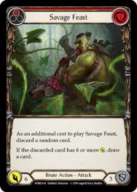 flesh and blood welcome to rathe alpha print savage feast red wtr 1st edition foil