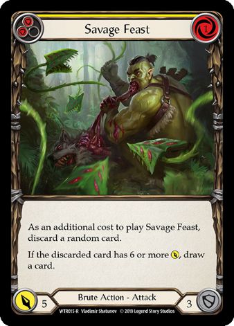 Savage Feast (Yellow) - WTR - 1st edition Foil