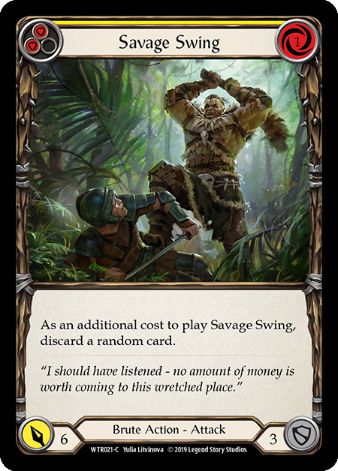 Savage Swing (Yellow) - WTR - 1st edition Foil