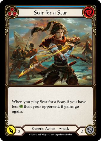Scar for a Scar (Blue) - WTR - 1st edition Foil