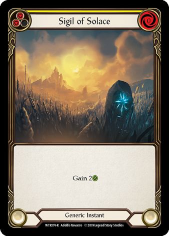 Sigil of Solace (Yellow) - WTR - 1st edition Foil