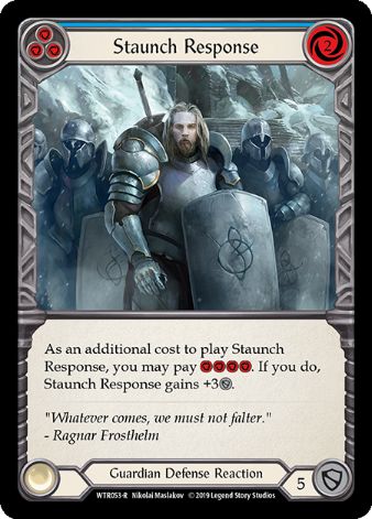 Staunch Response (Blue) - WTR - 1st edition Foil
