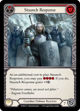Staunch Response (Red) - WTR - 1st edition Foil