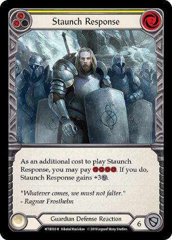 Staunch Response (Yellow) - WTR - 1st edition Foil