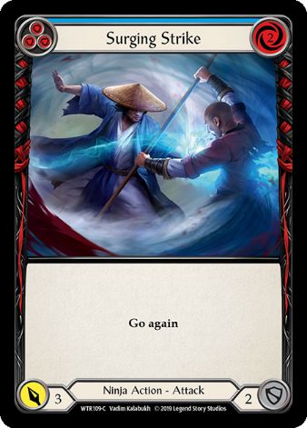 Surging Strike (Blue) - WTR - 1st edition Foil
