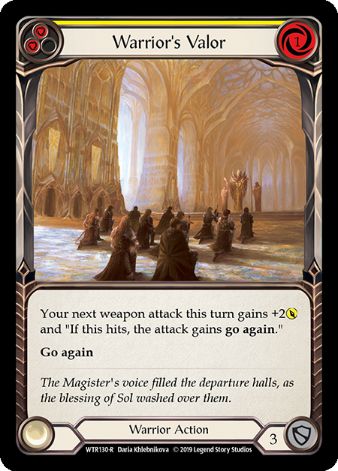 Warrior's Valor (Yellow) - WTR 1st edition