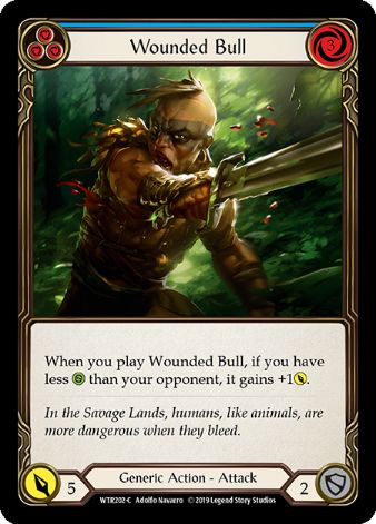 Wounded Bull (Blue) - WTR - 1st edition Foil