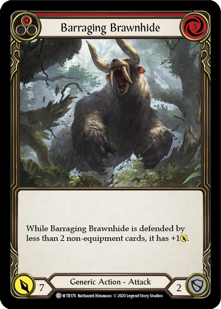 Barraging Brawnhide (Red) (FOIL)