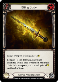flesh and blood welcome to rathe biting blade yellow foil