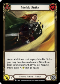 flesh and blood welcome to rathe nimble strike blue foil
