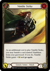 flesh and blood welcome to rathe nimble strike yellow foil