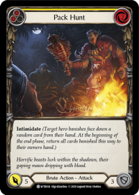 flesh and blood welcome to rathe pack hunt yellow foil