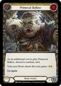 flesh and blood welcome to rathe primeval bellow yellow foil
