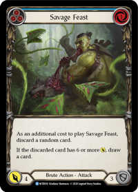 flesh and blood welcome to rathe savage feast blue foil