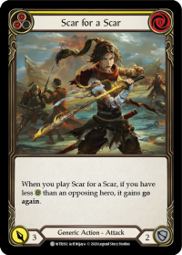 flesh and blood welcome to rathe scar for a scar yellow foil