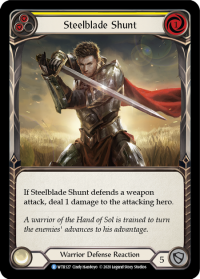 flesh and blood welcome to rathe steelblade shunt yellow foil