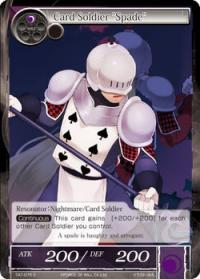 force of will the castle of heaven and the two towers card soldier spade