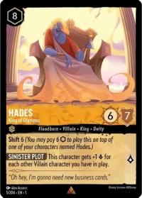 lorcana 4promo cards hades king of olympus oversized promo