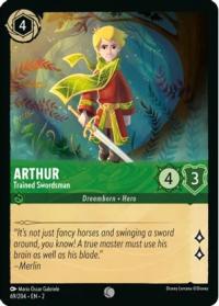 lorcana rise of the floodborn arthur trained swordsman foil