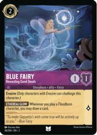 lorcana rise of the floodborn blue fairy rewarding good deeds foil