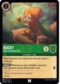 lorcana rise of the floodborn bucky squirrel squeak tutor foil