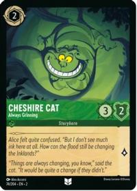 lorcana rise of the floodborn cheshire cat always grinning foil