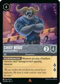 lorcana rise of the floodborn chief bogo respected officer foil