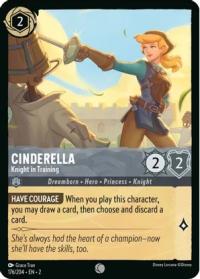 lorcana rise of the floodborn cinderella knight in training foil