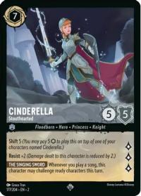 lorcana rise of the floodborn cinderella stouthearted foil