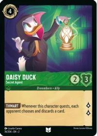 lorcana rise of the floodborn daisy duck secret agent
