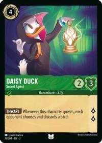 lorcana rise of the floodborn daisy duck secret agent foil