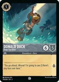 lorcana rise of the floodborn donald duck deep sea diver foil