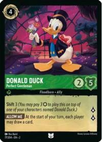 lorcana rise of the floodborn donald duck perfect gentleman