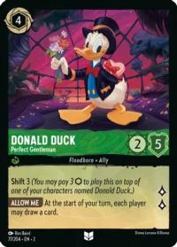 lorcana rise of the floodborn donald duck perfect gentleman foil