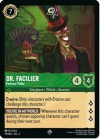 lorcana rise of the floodborn dr facilier fortune teller foil