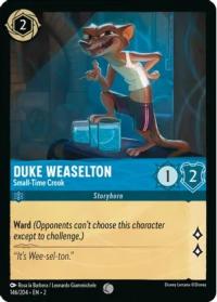 lorcana rise of the floodborn duke weaselton small time crook foil