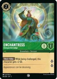 lorcana rise of the floodborn enchantress unexpected judge foil