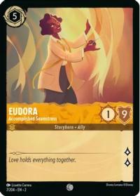 lorcana rise of the floodborn eudora accomplished seamstress foil