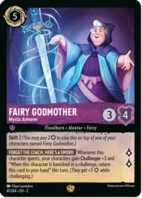 lorcana rise of the floodborn fairy godmother mystic armorer foil