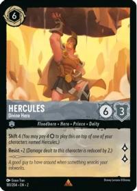 lorcana rise of the floodborn hercules divine hero foil