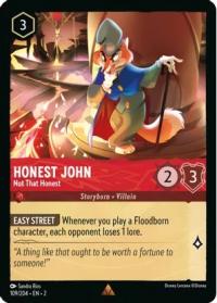 lorcana rise of the floodborn honest john not that honest foil