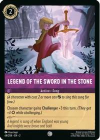 lorcana rise of the floodborn legend of the sword in the stone foil