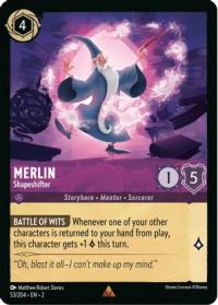 lorcana rise of the floodborn merlin shapeshifter foil