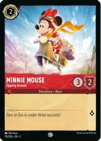 lorcana rise of the floodborn minnie mouse zipping around